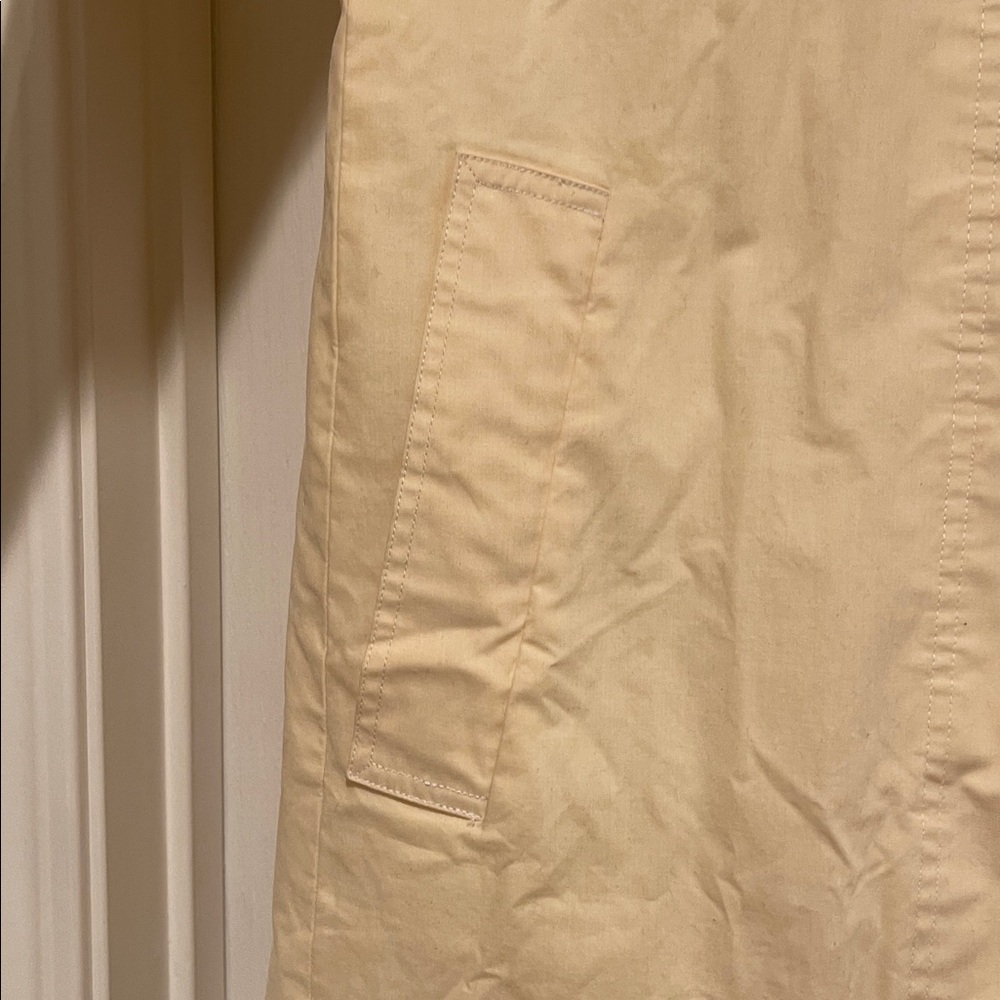 Coach Yellow Sateen Walking Trench Coat Jacket Signature Lining Size XS - Picture 8 of 15